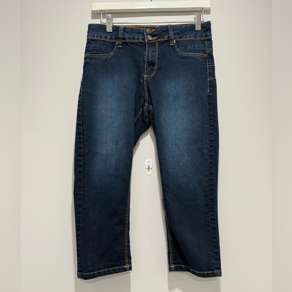 Suko Jeans Dark Washed Cropped Stretch Jeans Size 8
